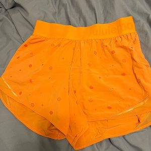 Lululemon Logo Running Shorts with Zipper Pocket